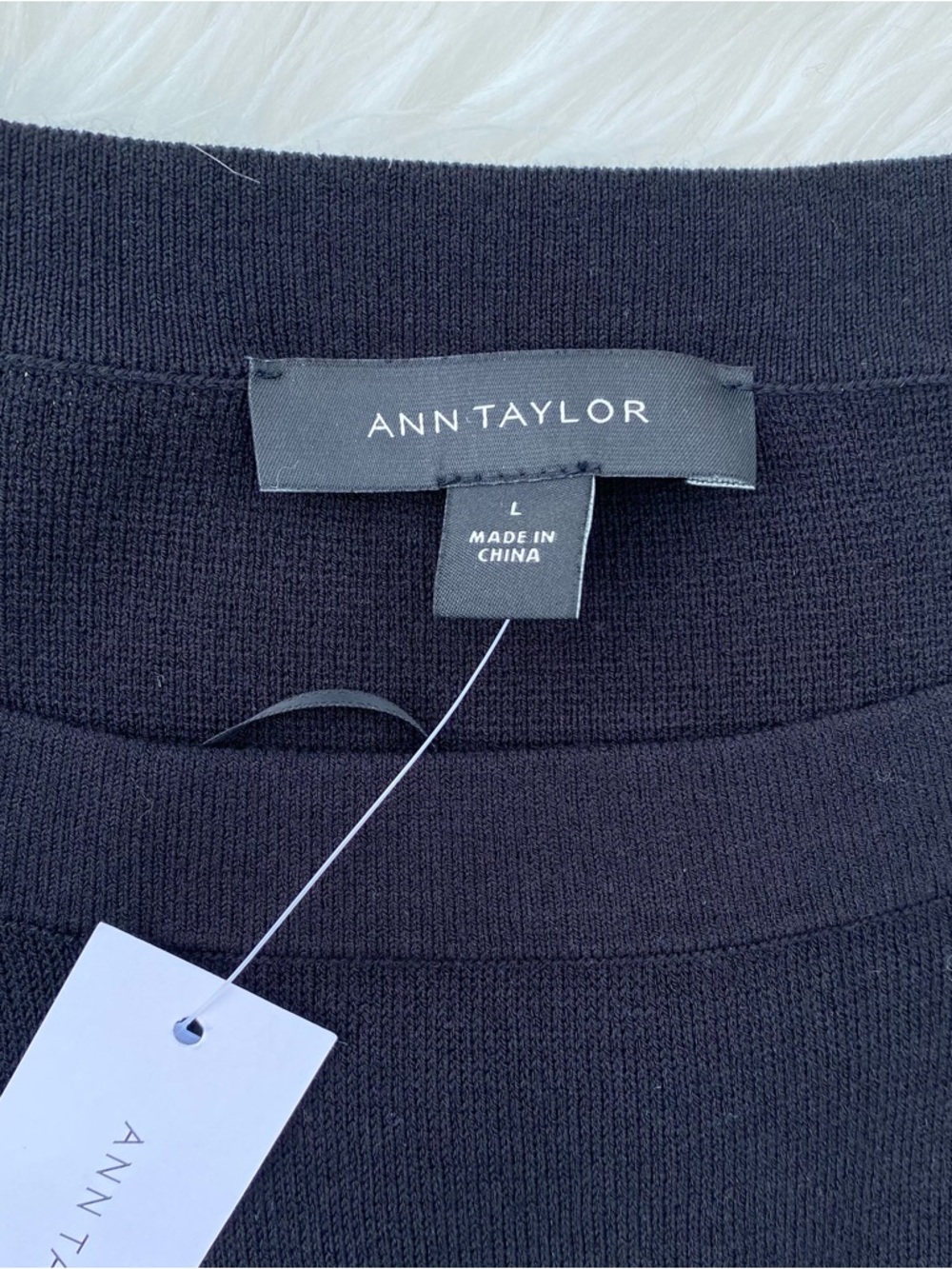 Ann Taylor Black Bow Shoulder Sweater - Picture 6 of 7